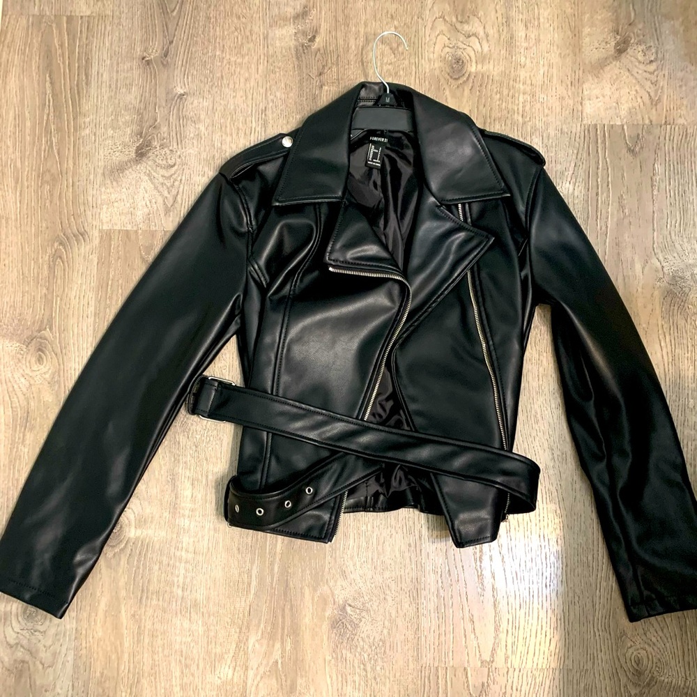 Faux Leather Moto Jacket